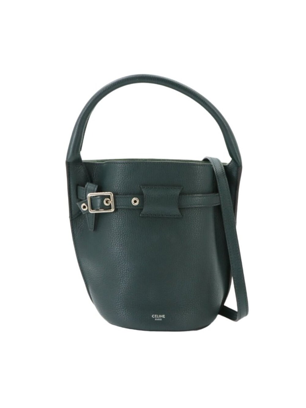 Celine Big Bag Bucket Nano 2-Way Bag Leather Green Bag